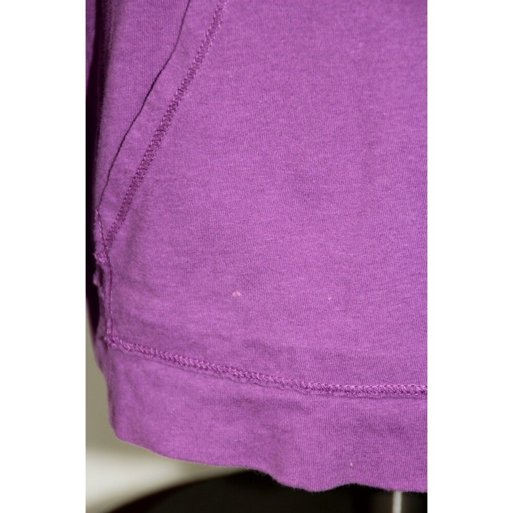 Life Is Good Size L Women's Purple 100% Cotton V Neck Long Sleeve Casual Top - Picture 3 of 10